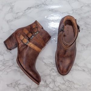 Bedstu brown leather booties